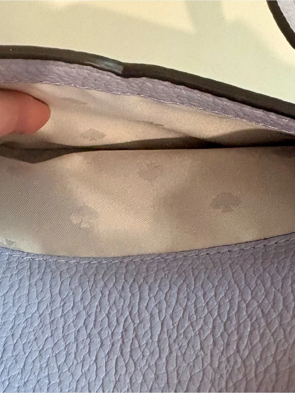 Kate Spade Kourtney Camera Crossbody Bag Frozen Lilac Pebbled Leather Tassel